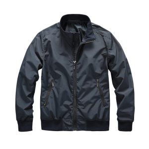 Classic Stand Collar Lightweight Bomber Jacket (Commuting Casual Style)