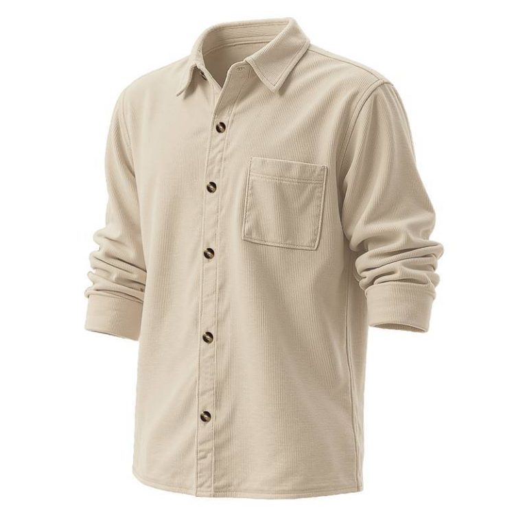 Men's Corduroy Long Sleeve Casual Shirt
