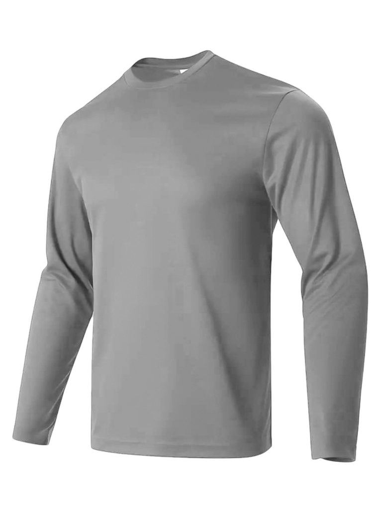 Basic Solid Color Crew Neck Long-Sleeve T-Shirt
