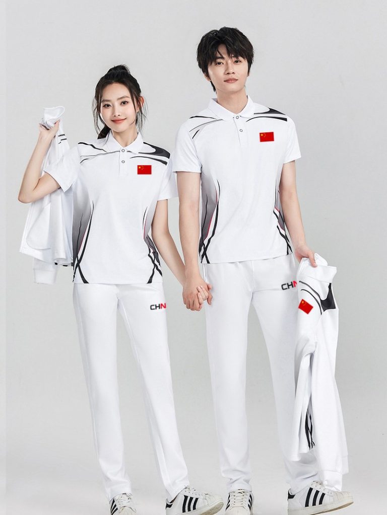 CHN National Flag Sports Set (Short-Sleeve Polo + Long Pants)