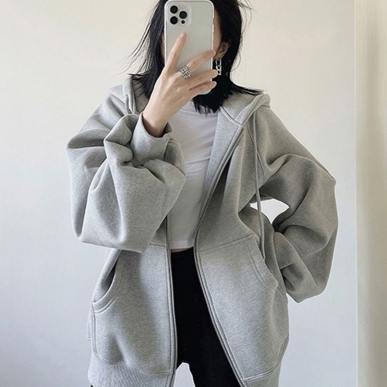 Women's Oversized Zip-Up Hoodie