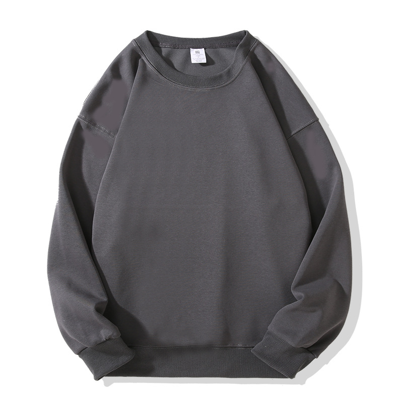American Heavyweight Solid Color Crew Neck Sweatshirt (Loose Basic Style)