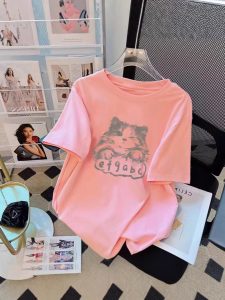 Women's Cat Print Loose Short Sleeve T-Shirt